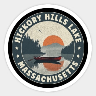 Hickory Hills Lake Massachusetts Sunset Sticker